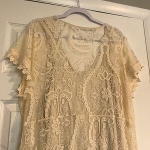 Torrid ivory lace maxi dress 3 3x wedding 👰 nwt